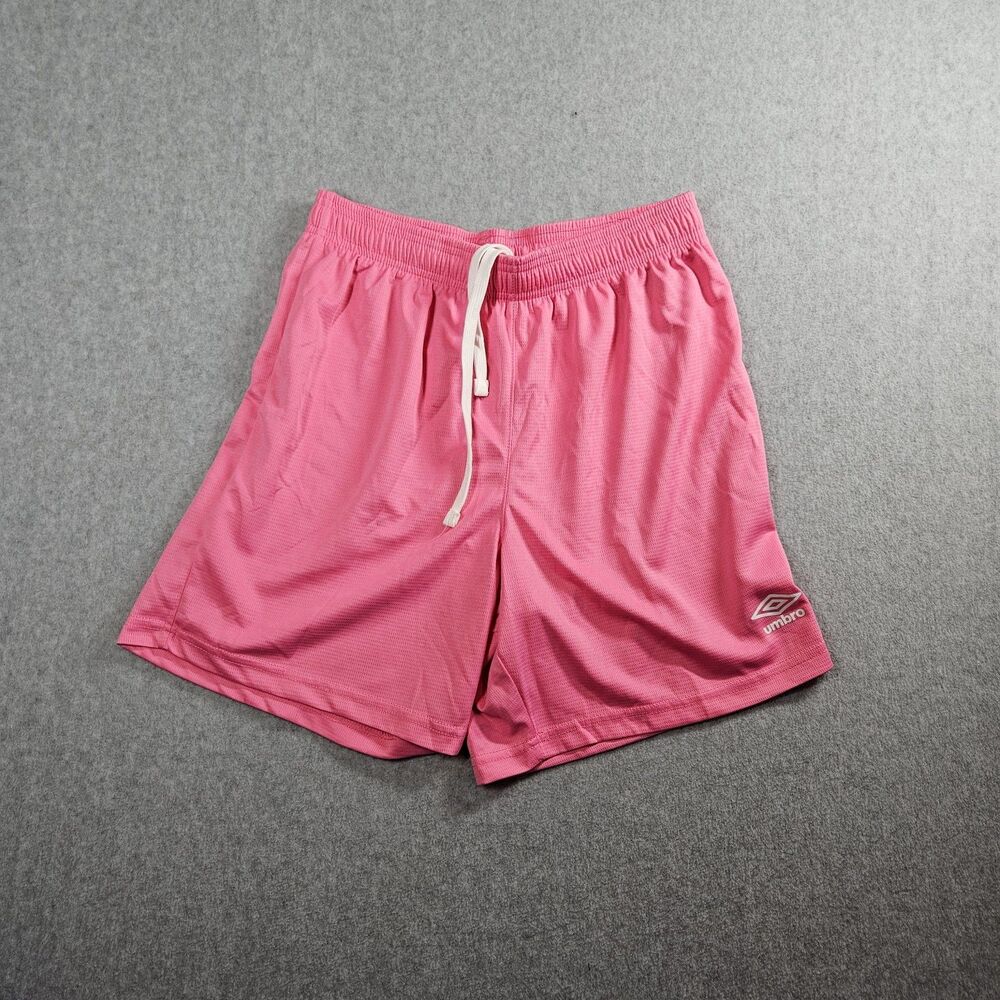 Umbro Soccer Shorts Size Medium Pink Athletic 7" Inseam